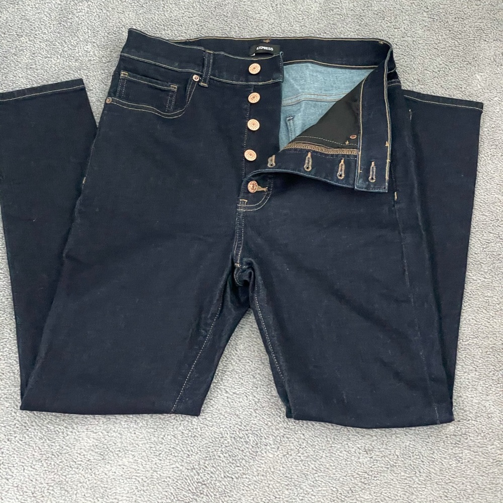 Express skinny super high rise jeans